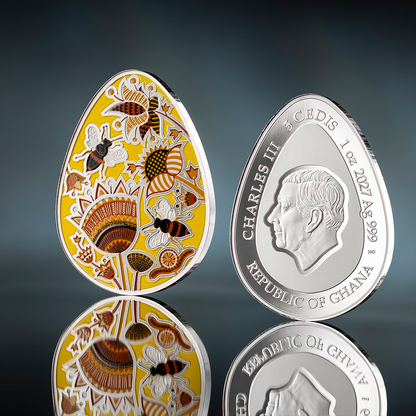 2027 Ghana Pysanka Charunok Egg 1 oz Silver Coin