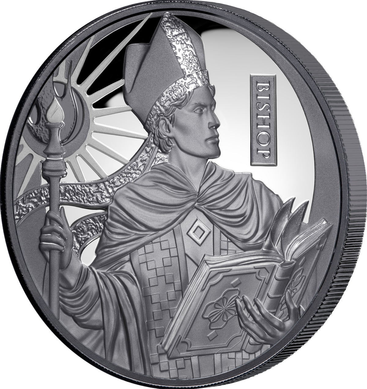 2027 Niue Chess Bishop Black Proof 1 oz Silver Coin