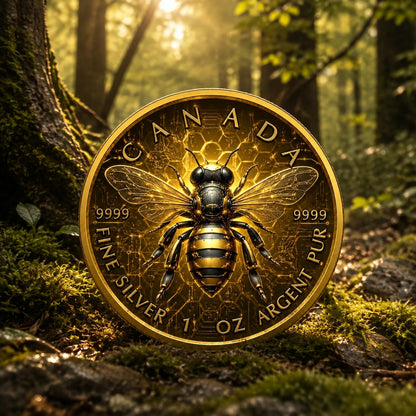 2026 Canada Maple Leaf The Golden Bee Edition 1 oz Silver Coin