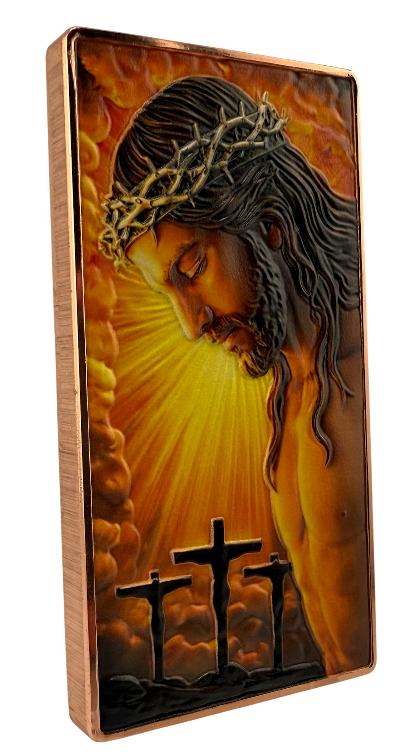 Jesus - He is Risen Colorized 5 oz Copper Bar (06/24)