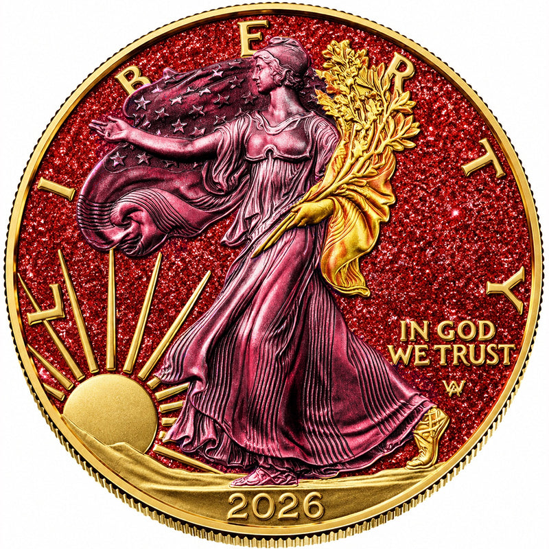 2026 U.S. Eagle Crimson Majesty Edition 1 oz Silver Coin