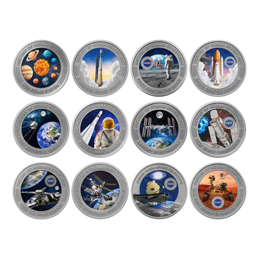 2025 Ghana History of Spaceflight 1 oz Titanium 12-Coin Set (06/16)
