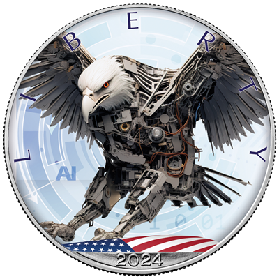 2024 U.S. Real Silver Eagle Cyber Eagle Edition 1 oz Silver Coin (06/27)