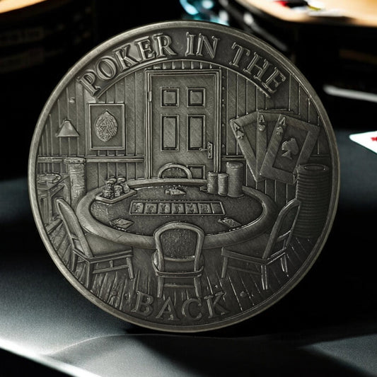 In Stock! Cheeky Liquor/Poker Chip .999 Copper 1oz ADVP Antique Silver Plating