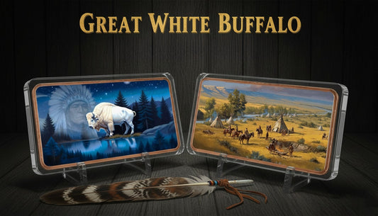 In Stock! 10oz .999 ADVP Copper Bullion Bar The Great White Buffalo Bar