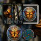 In Stock! 2025 Silver Eagle Mosaic Butterfly "Rebirth" 1oz Colorized .999 Silver Coins