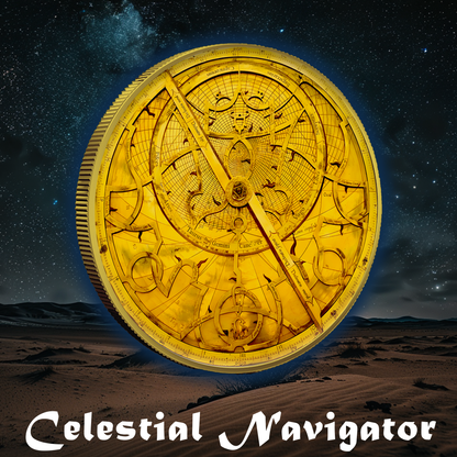 In Stock! 2024 Silver Eagle Celestial Navigator Gold Gilded Colorized 1oz .999 Silver Coin
