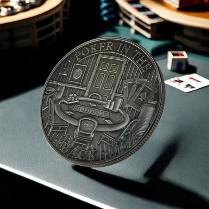 In Stock! Cheeky Liquor/Poker Chip .999 Copper 1oz ADVP Antique Silver Plating