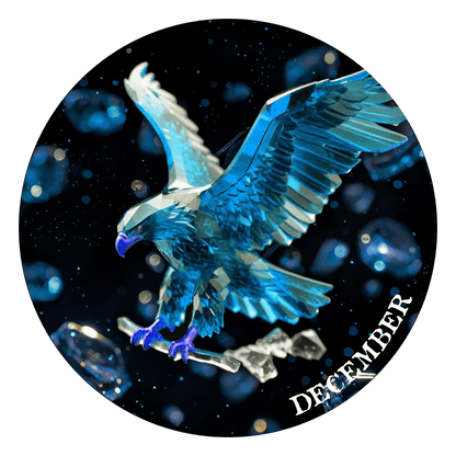In Stock! 2024 Silver Eagle .999 Silver Coin Blue Topaz Edition December