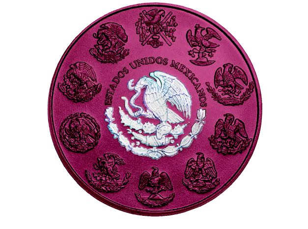 In Stock! 2024 Mexico Libertad Space Pink Holograph 1oz .999 Silver Coin