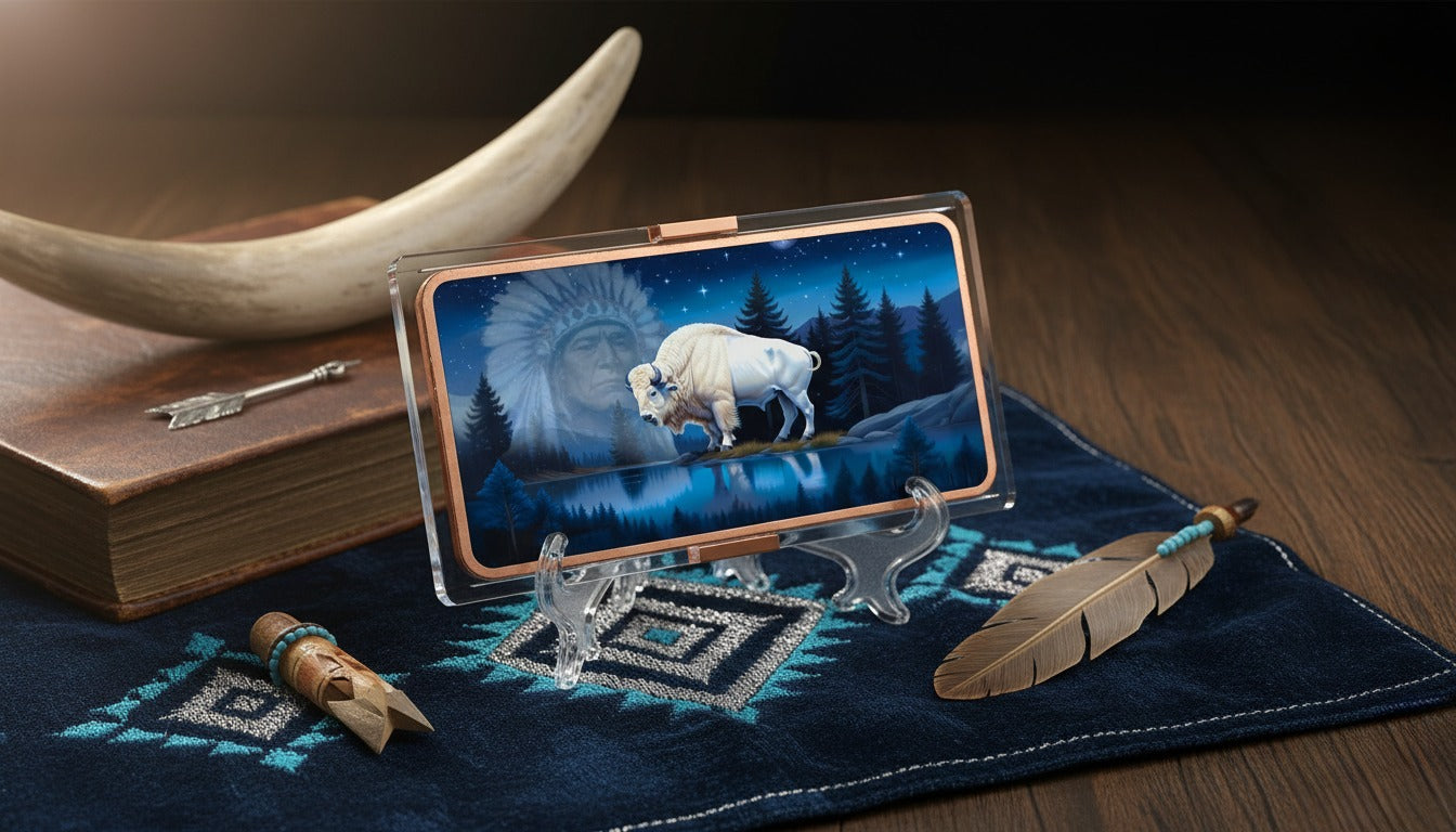In Stock! 10oz .999 ADVP Copper Bullion Bar The Great White Buffalo Bar