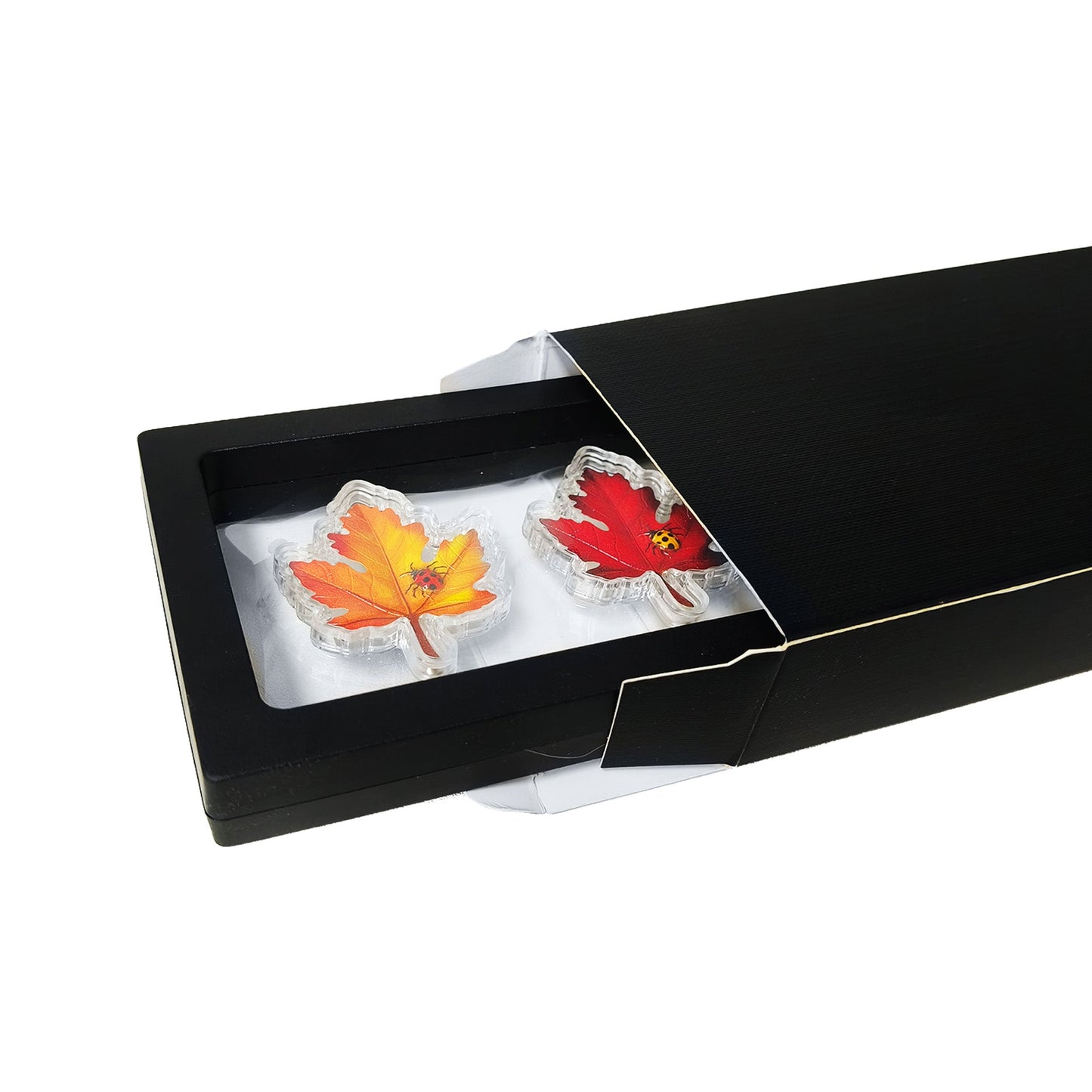 In Stock! 2025 Trio Leaves of Color 1.5g (per leaf) Shaped Stacker .999 Silver