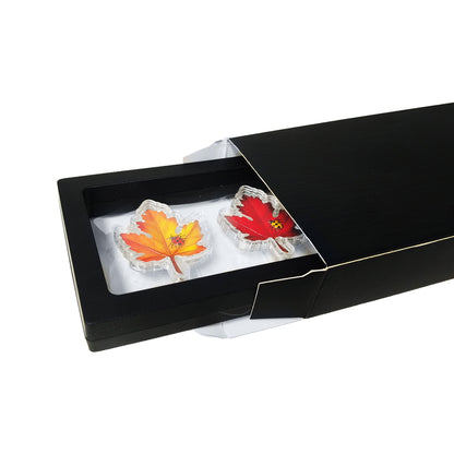 In Stock! 2025 Trio Leaves of Color 1.5g (per leaf) Shaped Stacker .999 Silver