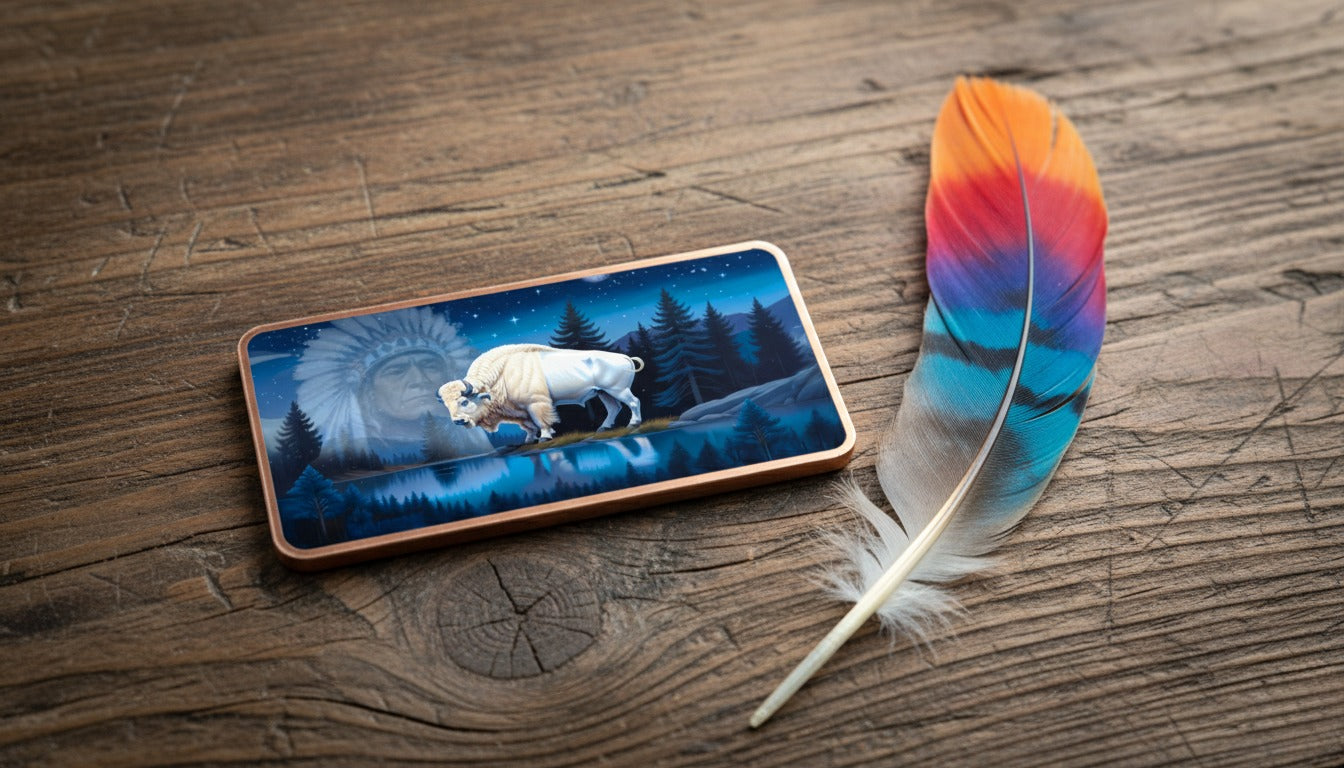 In Stock! 10oz .999 ADVP Copper Bullion Bar The Great White Buffalo Bar