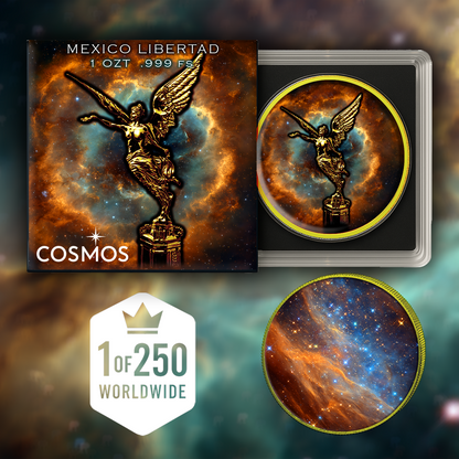 In Stock! Serial #2! 2024 Mexico Libertad Cosmos Edition 1oz .999 Silver Colorized Coin