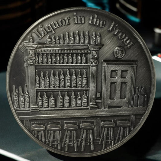 In Stock! Cheeky Liquor/Poker Chip .999 Copper 1oz ADVP Antique Silver Plating