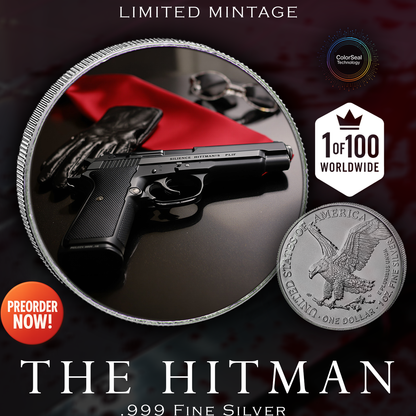 In Stock! 2024 Silver Eagle "The Hitman" 1oz Colorized .999 Silver Coin