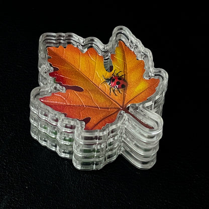 In Stock! 2025 Trio Leaves of Color 1.5g (per leaf) Shaped Stacker .999 Silver