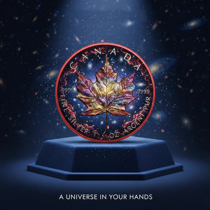 Pre-Sale: 2025 Canada Maple Colorized Nebula 1oz .9999 Silver Coin. 199 mintage.
