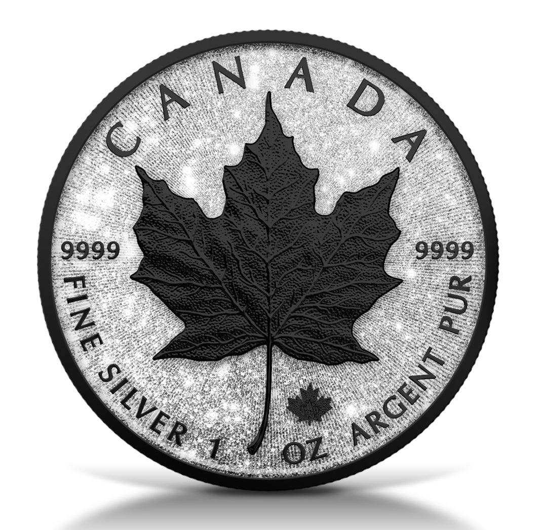 In Stock! SET 2025 Canadian Maple with Diamond Dust Maple Leaf Diamond Dust & Black Platinum