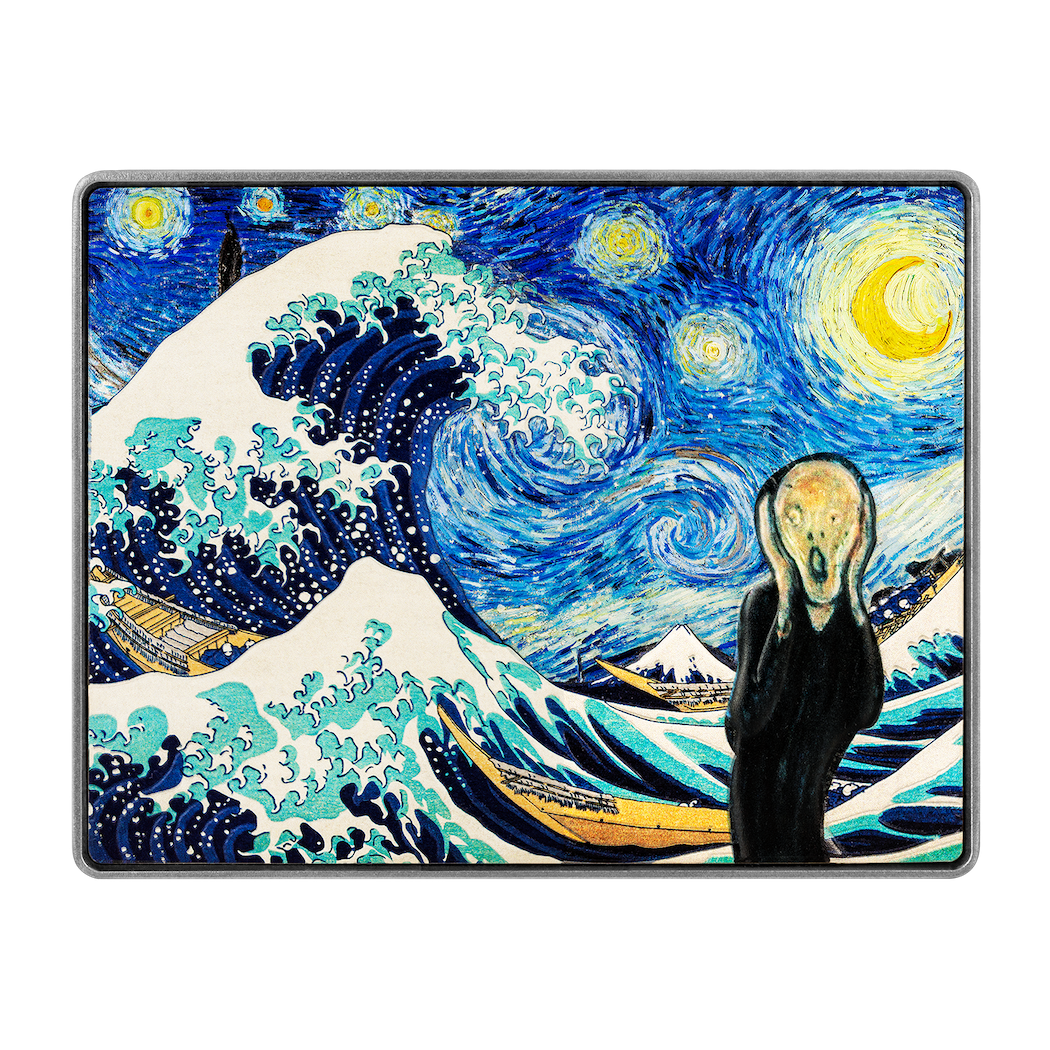 Starry Night Van Gogh Fine Art Crossover 15oz Color Silver Copper Core Coin