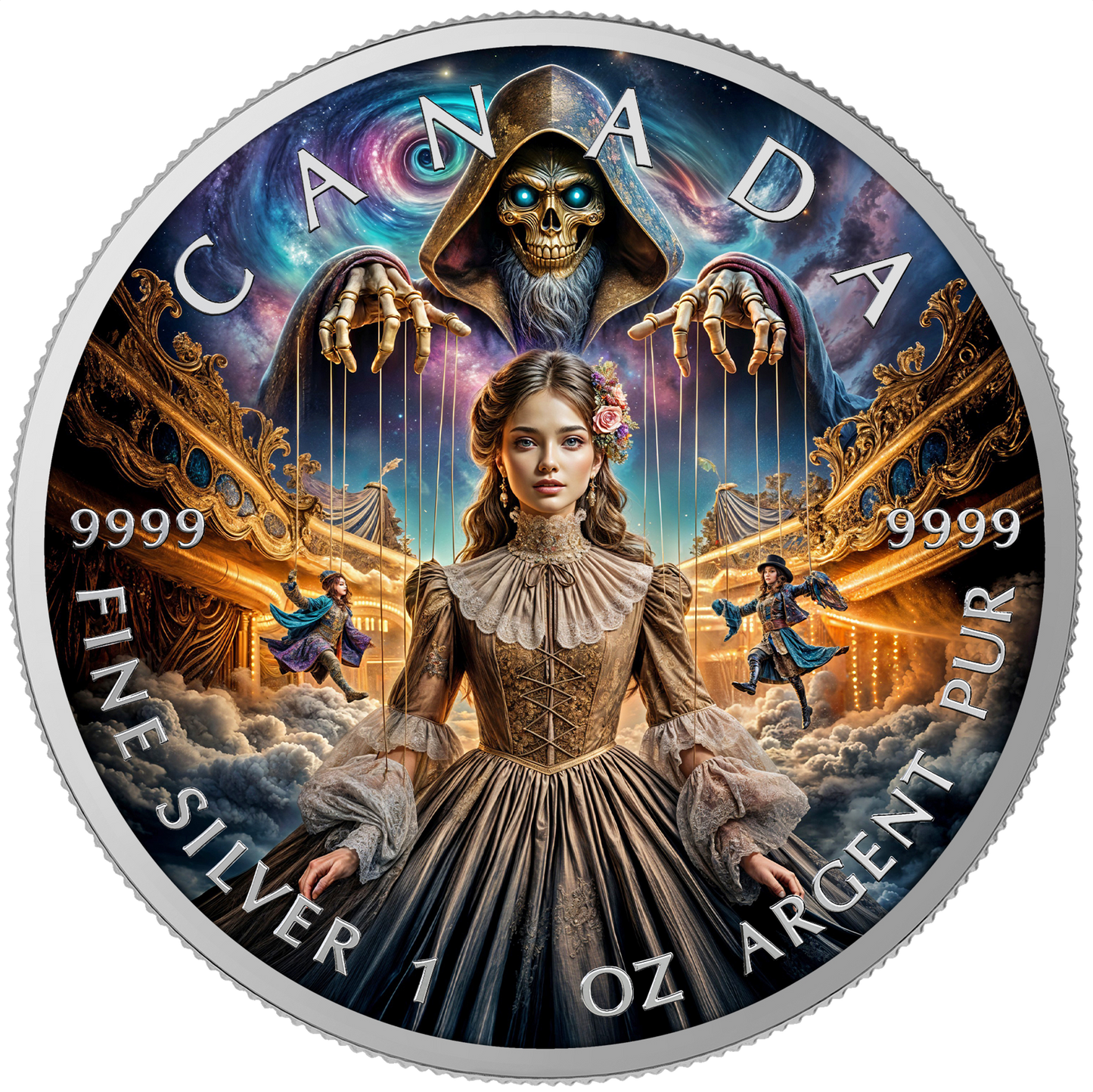 In Stock! 2025 Canada Maple Leaf The Puppeteer 1oz .9999 Silver Coin