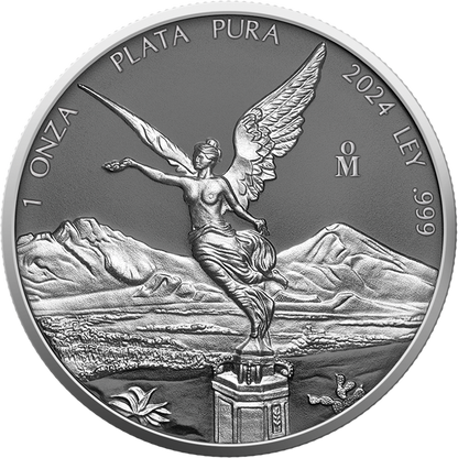 In Stock! 2024 Mexico 1oz .999 Silver Libertad Silver Ring Edition Coin