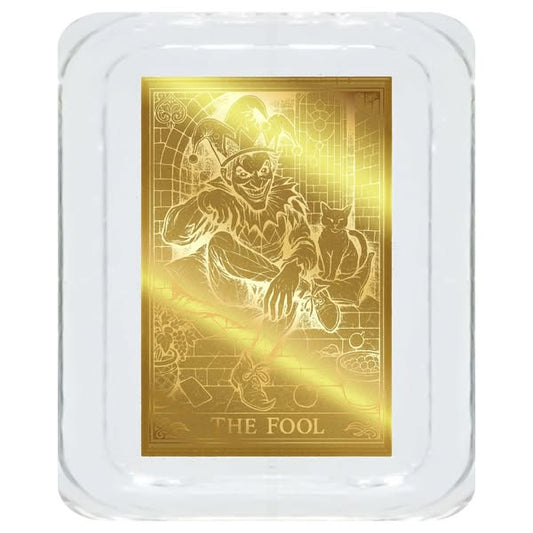 In Stock! 2026 Liberia The Fool 1/1000 oz .9999 Gold Coin in Card
