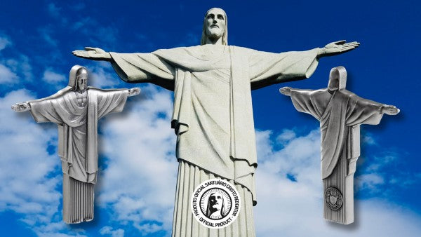 In Stock! 2025 Cameroon 1oz Christ the Redeemer in 3D .999 Silver Coin