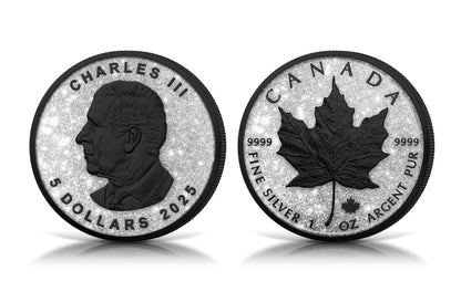 In Stock! SET 2025 Canadian Maple with Diamond Dust Maple Leaf Diamond Dust & Black Platinum