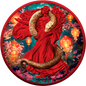 In Stock! 2025 Silver Eagle Colorized Space Red Year of the Wooden Snake 1oz .999 Silver Coin