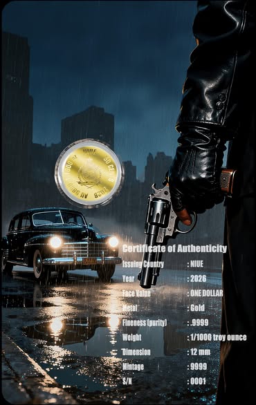 In Stock! 2026 Niue The Untouchable Don 1/1000 oz .9999 Gold Coin in Card