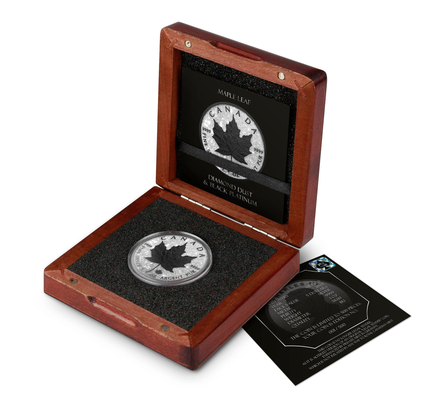 In Stock! SET 2025 Canadian Maple with Diamond Dust Maple Leaf Diamond Dust & Black Platinum