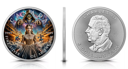 In Stock! 2025 Canada Maple Leaf The Puppeteer 1oz .9999 Silver Coin