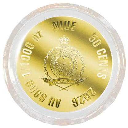 Daily deal! In Stock! 2026 Niue Libertad 1/1000 oz .9999 Gold Coin in Card