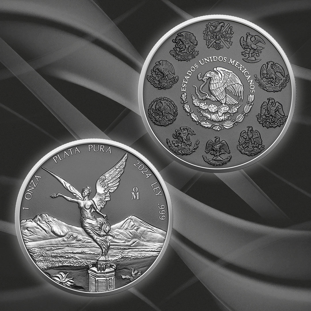 In Stock! 2024 Mexico 1oz .999 Silver Libertad Silver Ring Edition Coin